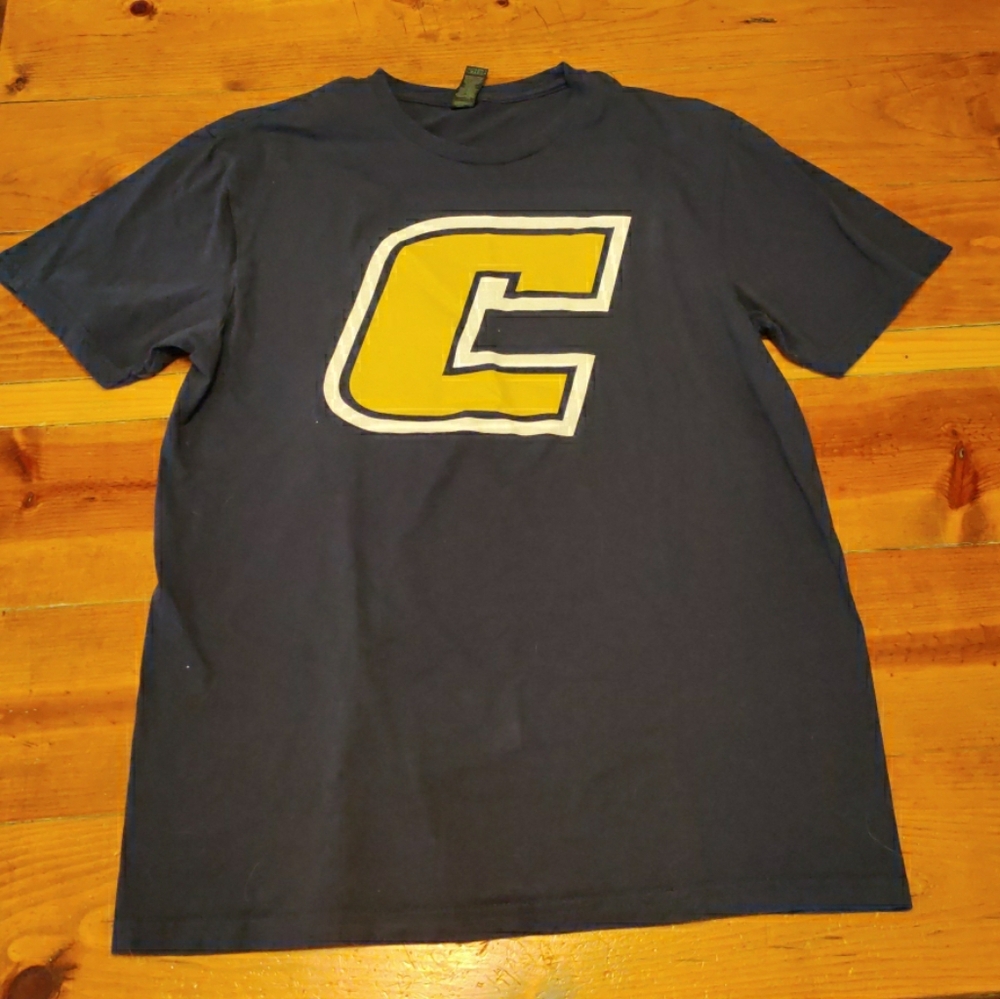 Men's Navy Blue T-Shirt University of Chattanooga Tee Shirt Navy Medium